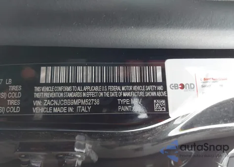 2021 Jeep Renegade Latitude Fwd из США, поврежденный, VIN ZACNJCBB9MPM52738